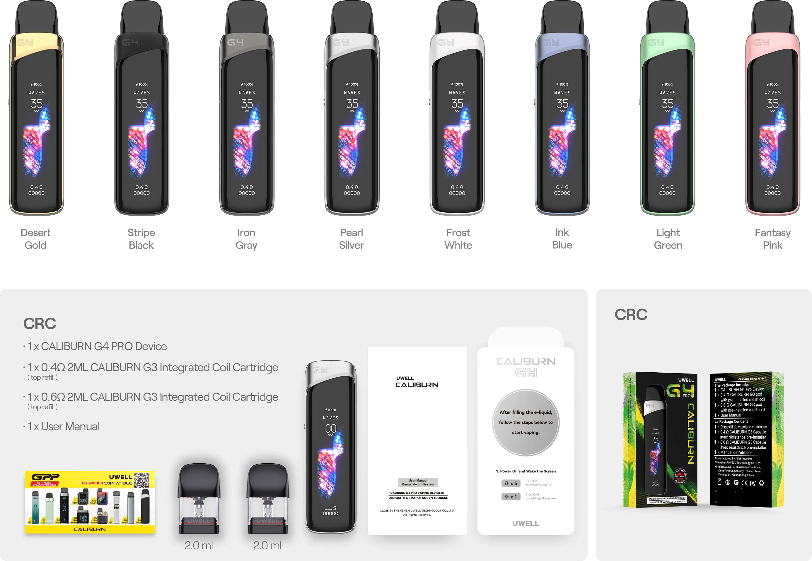 Uwell Caliburn G4 Pro 3